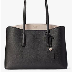 Kate spade Large Margaux work tote Black and Tan